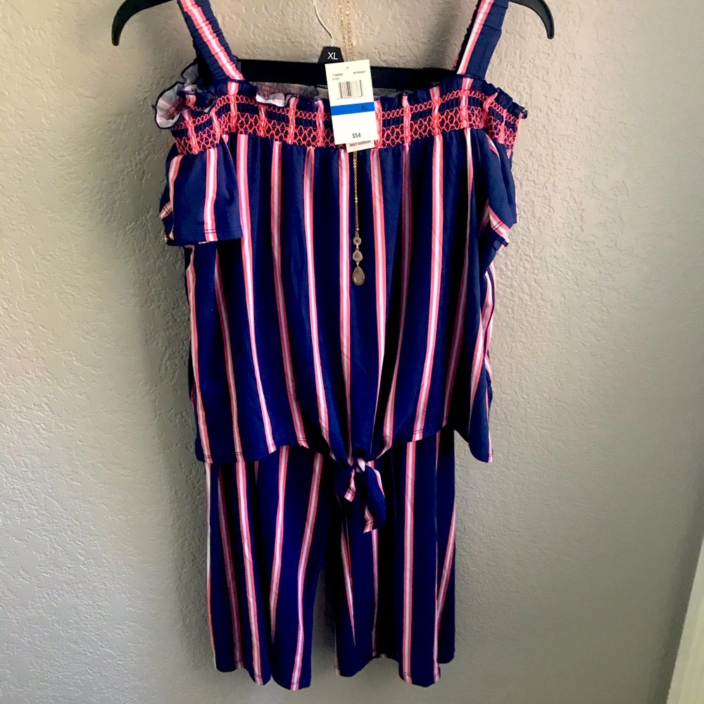 Girls new Capri cropped pants set